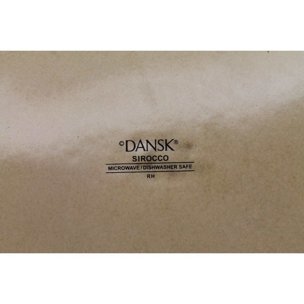 Dansk Sirocco Khaki Dinner Plates Set of 4 Japan Tan Brown Rim 11